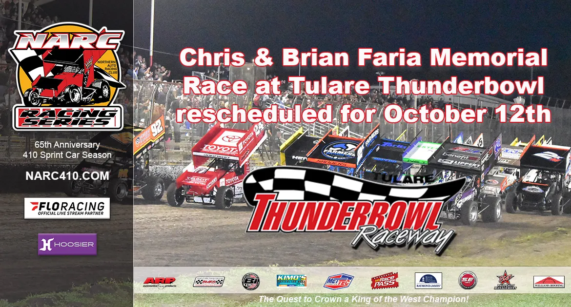 Faria Memorial rescheduled for October 12 to be NARC & SCCT combo event